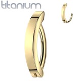 Piercing anneau pour nombril simple en titane jaune (02)