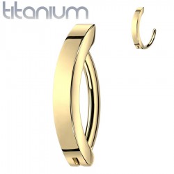Piercing anneau pour nombril simple en titane jaune (02)