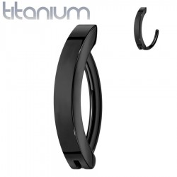 Piercing anneau pour nombril simple en titane noir (02)