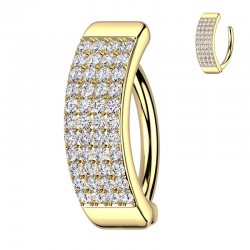 Piercing anneau pour nombril jaune bouclier multiples strass (23)