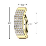Piercing anneau pour nombril jaune bouclier multiples strass (23)