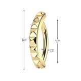 Piercing anneau pour nombril jaune découpes pyramidales (26)