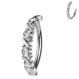 Piercing anneau pour nombril gris criss cross (29)
