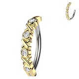 Piercing anneau pour nombril jaune criss cross (29)