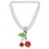 Piercing téton barbell 15 - Cerise pendante