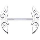 Piercing téton barbell 24 - Tribal A