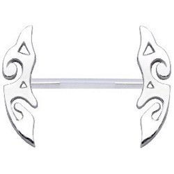 Piercing téton barbell 24 - Tribal A