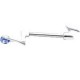Piercing téton barbell 36 - éclair avec zircone