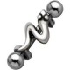 Piercing micro-barbell 55 - Serpent