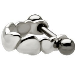 Piercing hélix 83 - Anneau coeurs
