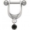Piercing hélix 95 - Bouclier strass noirs