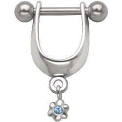 Piercing hélix 97 - Bouclier fleur