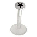 Piercing micro-labret PTFE 58 - étoile dans cercle