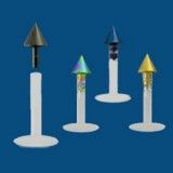Piercing micro-labret PTFE 65 - PVD pointe