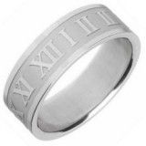 Bague acier 10 - Chiffres romains A