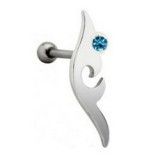 Piercing hélix 106 - Tribal strass bleu-clairs