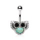 Piercing nombril hibou turquoise (97)