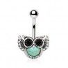 Piercing nombril hibou turquoise (97)