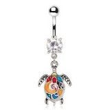 Piercing nombril tortue multicolore (122)