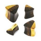 Plug courbe triangulaire en bois exotiques