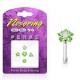 Lot de piercings nez 0.8mm 09 - Argent vert pomme