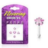 Pack de piercings nez 0.8mm 10 - Argent rose