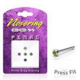 Pack de piercings nez 0.8mm 14 - Studs strass