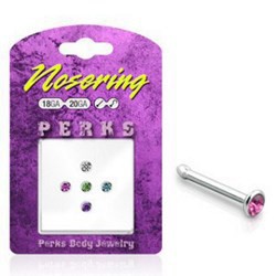 Pack de piercings nez 1mm 02 - Studs strass