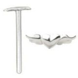 Piercing nez pliable 0.5mm 118 - Coeur avec ailes