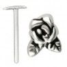 Piercing nez pliable 0.5mm 116 - Rose deux feuilles