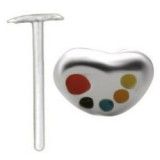 Piercing nez pliable 0.5mm 114 - Coeur palette