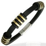 Bracelet prestige 31 - Caoutchouc et acier