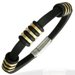 Bracelet prestige 31 - Caoutchouc et acier