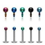 Piercing micro-labret 33 - PVD boule screw in