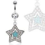 Piercing nombril étoile 27 - Multistrass