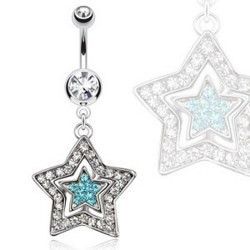 Piercing nombril étoile 27 - Multistrass