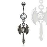 Piercing nombril gothique 92 - Hache