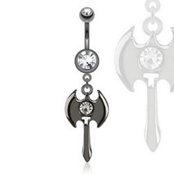 Piercing nombril gothique 92 - Hache