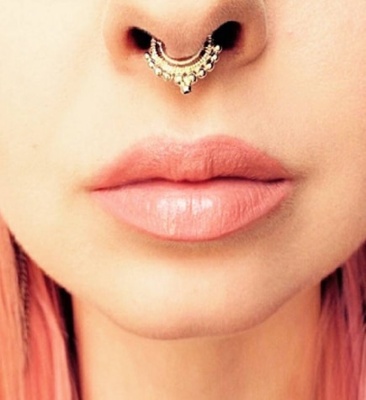  Piercing septum anneau original gold-ip jaune 