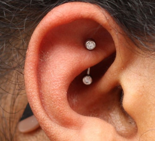 Piercing rook, portrait