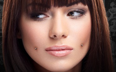 Le piercing cheek, piercing joue, fossette