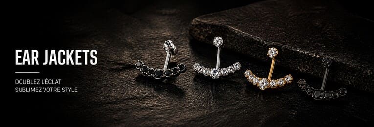 Jacket Piercing Oreille : Bijoux Arrière Tendance | Piercing Abondance