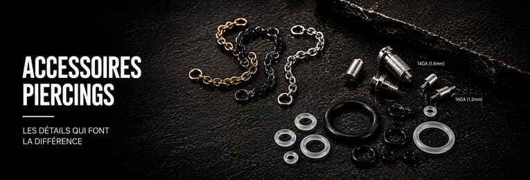 Accessoires Piercing : Chaînes, Adaptateurs & O-Rings | Piercing Abondance
