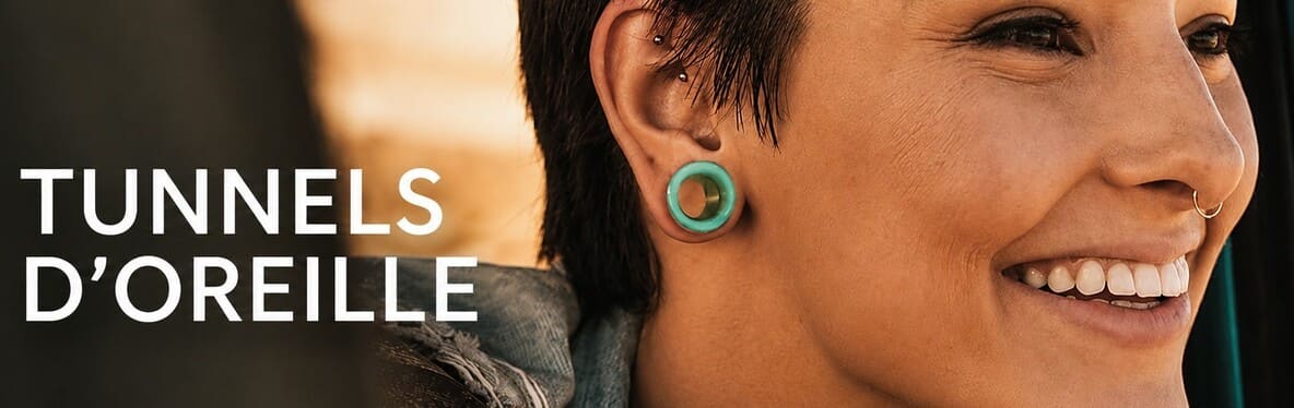 Tunnels d’oreilles : tunnels piercing toutes tailles | Prix doux