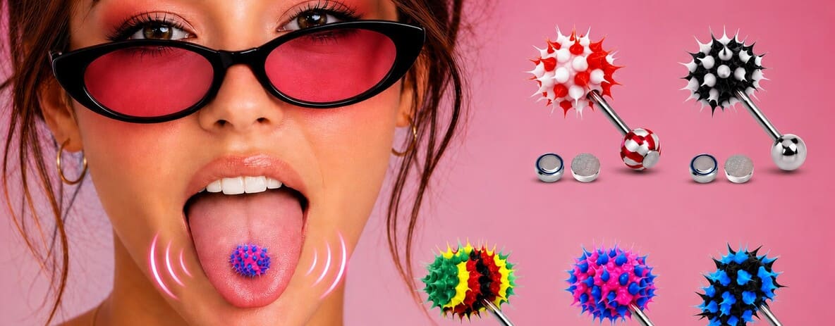 Piercing langue vibrant : sensation & fun | Modèles variés