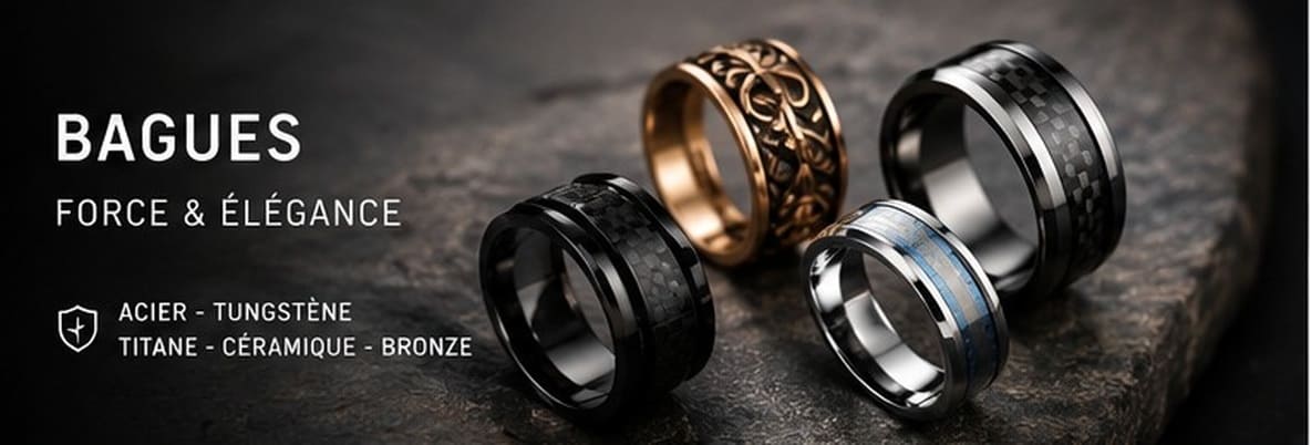Bagues acier, tungstène, titane, céramique | Style unique