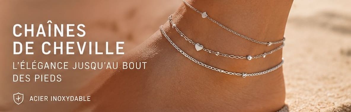 Chaînes de cheville acier | Bijoux tendance été