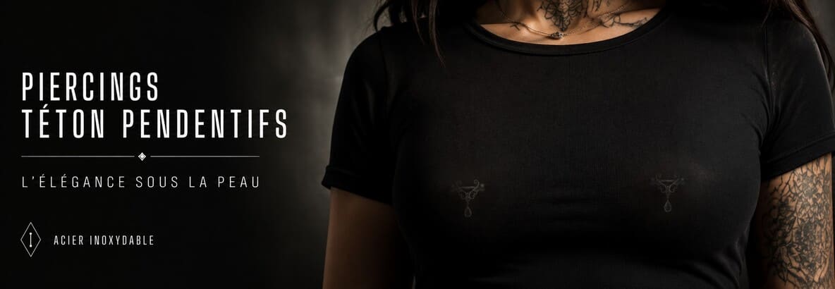 Piercing téton pendentif : bijoux avec charme & chaîne | Livraison rapide