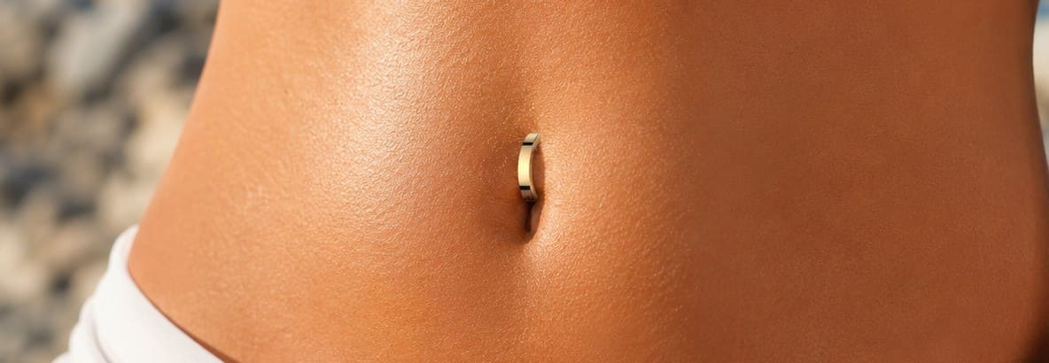 Piercing nombril anneau à charnière et clicker