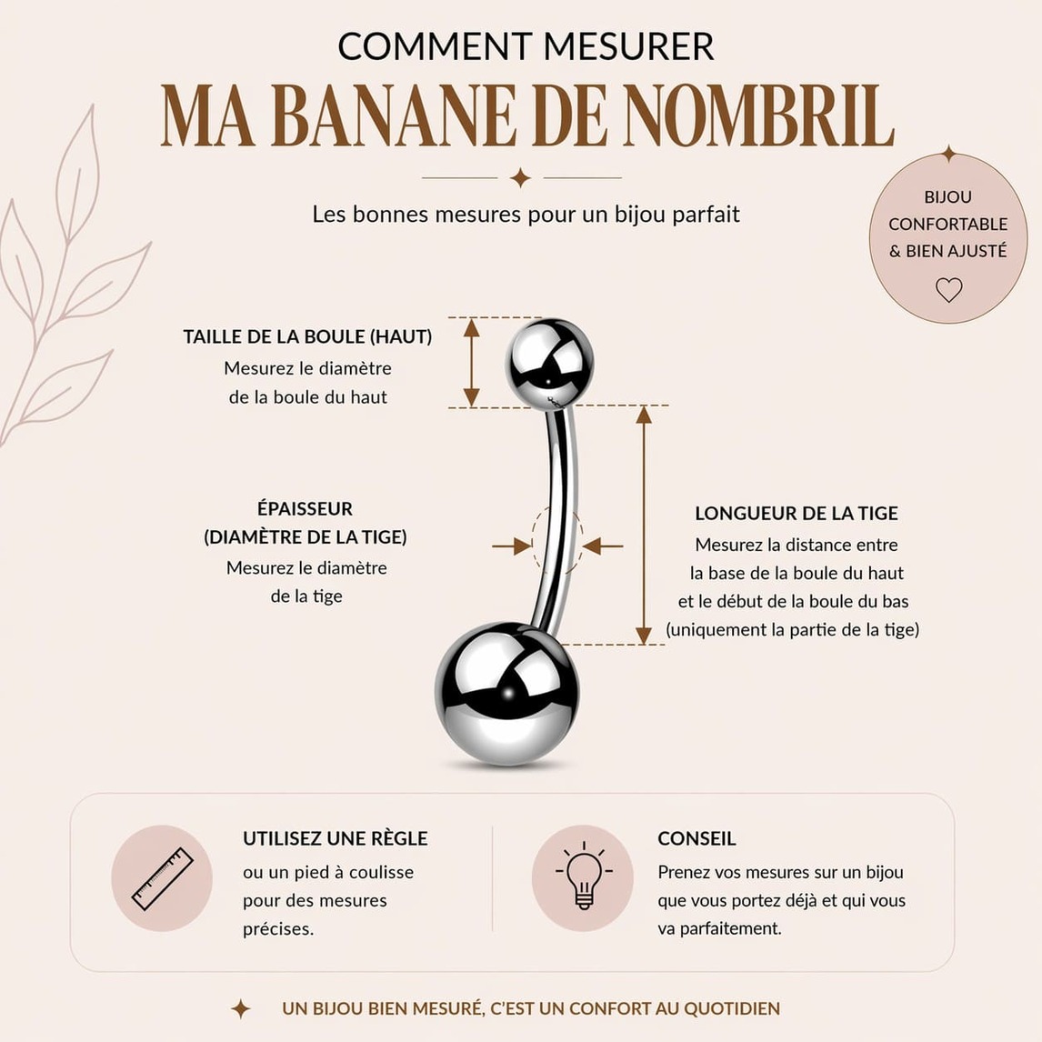 Mesurer mon banane avec motif